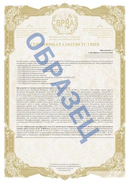 Образец Приложение к СТО 01.064.00220722.2-2020 Шелехов Сертификат СТО 01.064.00220722.2-2020 